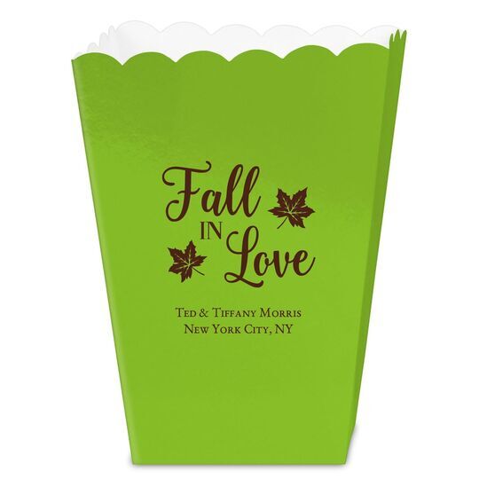 Big Autumn Fall In Love Mini Popcorn Boxes